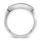 IBGoodman with Black Rhodium Men's Polished Satin and Grooved 1/2 Carat AA Quality Black and Diamond Ring - WBC