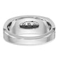 IBGoodman with Black Rhodium Men's Polished Satin and Grooved 1/2 Carat AA Quality Black and Diamond Ring - WBC