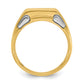 IB Goodman Two-tone Mens Polished 3-Stone 1/2 Carat AA Quality Diamond Ring - WBC
