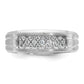 IB Goodman Mens Polished Satin and Grooved 1/4 Carat AA Quality Diamond Ring - WBC