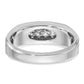 IB Goodman Mens Polished Satin and Grooved 1/4 Carat AA Quality Diamond Ring - WBC