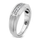 IB Goodman Mens Polished Satin and Grooved 1/4 Carat AA Quality Diamond Ring - WBC