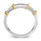IBGoodman Two-tone Men's Polished 7-Stone 1/2 Carat AA Quality Diamond Ring - WBC