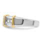 IBGoodman Two-tone Men's Polished 7-Stone 1/2 Carat AA Quality Diamond Ring - WBC