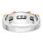IBGoodman Two-tone Men's Polished 7-Stone 1/2 Carat AA Quality Diamond Ring - WBC