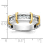 IBGoodman Two-tone Men's Polished 7-Stone 1/2 Carat AA Quality Diamond Ring - WBC
