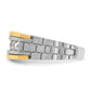 IBGoodman Two-tone Men's Polished Satin and Grooved 5-Stone 1 Carat Square AA Quality Diamond Ring - WBC
