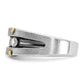 IBGoodman Two-tone with Black Rhodium Men's Polished Satin and Grooved 5-Stone 1 Carat AA Quality Diamond Ring - WBC
