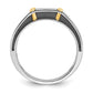 IB Goodman Two-tone Mens Polished and Satin 1/5 carat Diamond Complete Ring - WBC