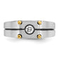 IB Goodman Two-tone Mens Polished and Satin 1/5 carat Diamond Complete Ring - WBC