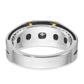 IB Goodman Two-tone Mens Polished and Satin 1/5 carat Diamond Complete Ring - WBC