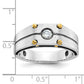 IB Goodman Two-tone Mens Polished and Satin 1/5 carat Diamond Complete Ring - WBC