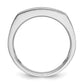 IBGoodman with Black Rhodium Men's Polished Satin and Grooved Square 5-Stone 1/2 Carat AA Quality Diamond Ring - WBC