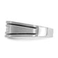 IBGoodman with Black Rhodium Men's Polished Satin and Grooved Square 5-Stone 1/2 Carat AA Quality Diamond Ring - WBC