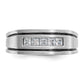 IBGoodman with Black Rhodium Men's Polished Satin and Grooved Square 5-Stone 1/2 Carat AA Quality Diamond Ring - WBC