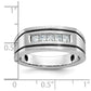 IBGoodman with Black Rhodium Men's Polished Satin and Grooved Square 5-Stone 1/2 Carat AA Quality Diamond Ring - WBC