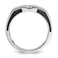 IB Goodman with Black Rhodium Mens Satin 1/3 carat Diamond Complete Ring - WBC