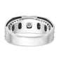 IB Goodman with Black Rhodium Mens Satin 1/3 carat Diamond Complete Ring - WBC