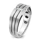 IB Goodman with Black Rhodium Mens Satin 1/3 carat Diamond Complete Ring - WBC