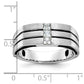 IB Goodman with Black Rhodium Mens Satin 1/3 carat Diamond Complete Ring - WBC