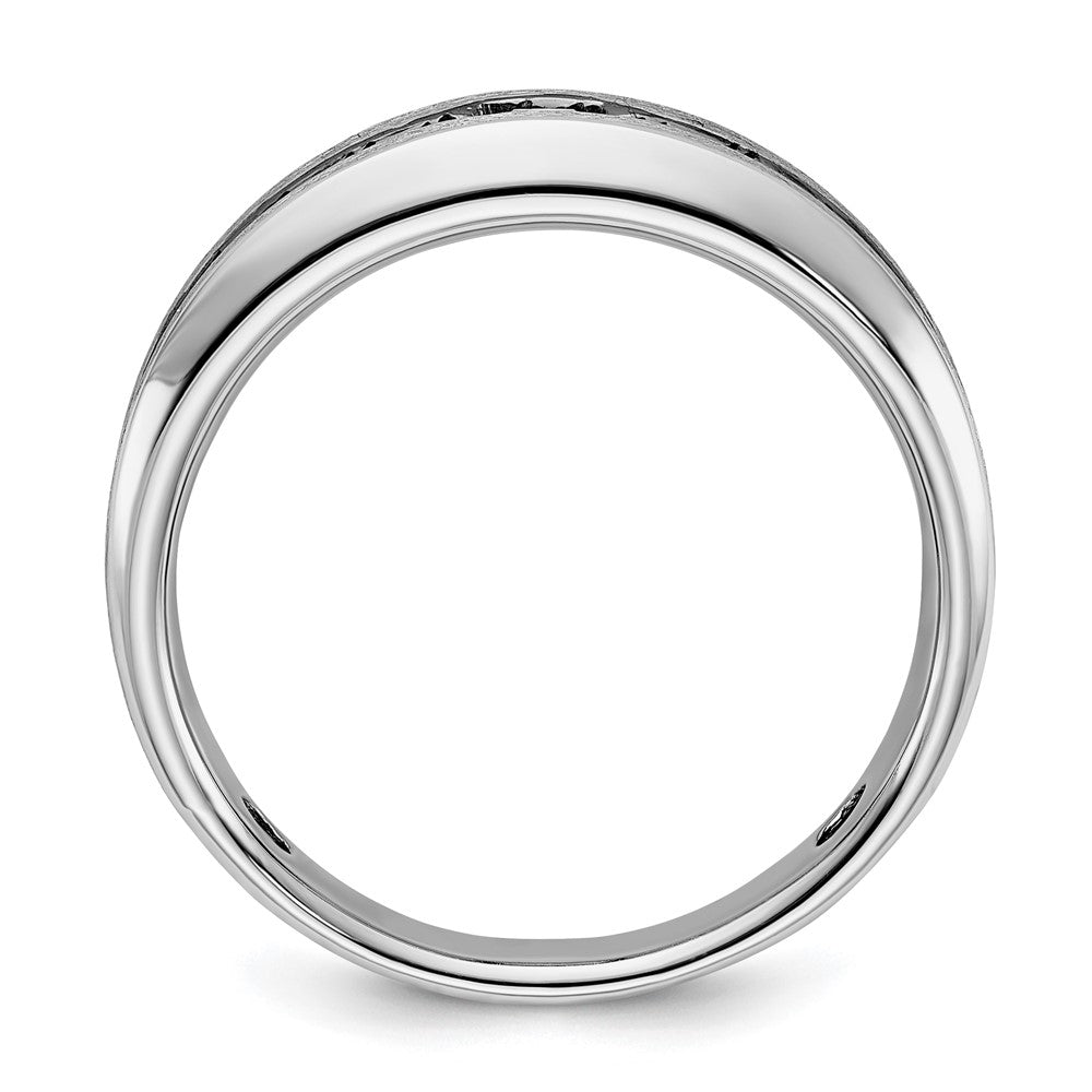 IB Goodman with Black Rhodium Polished and Brushed Black and Diamond Complete Mens Ring - WBC
