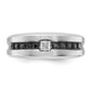 IB Goodman with Black Rhodium Polished and Brushed Black and Diamond Complete Mens Ring - WBC