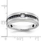 IB Goodman with Black Rhodium Polished and Brushed Black and Diamond Complete Mens Ring - WBC