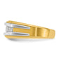 IBGoodman with Rhodium Men's Polished 7-Stone 1/2 Carat AA Quality Diamond Ring - WBC