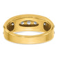 IBGoodman with Rhodium Men's Polished 7-Stone 1/2 Carat AA Quality Diamond Ring - WBC