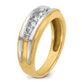 IBGoodman with Rhodium Men's Polished 7-Stone 1/2 Carat AA Quality Diamond Ring - WBC