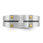 IB Goodman Two-tone with Black Rhodium Mens Satin 1/3 carat Diamond Complete Ring - WBC