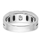 IB Goodman Two-tone with Black Rhodium Mens Satin 1/3 carat Diamond Complete Ring - WBC