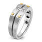 IB Goodman Two-tone with Black Rhodium Mens Satin 1/3 carat Diamond Complete Ring - WBC