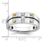 IB Goodman Two-tone with Black Rhodium Mens Satin 1/3 carat Diamond Complete Ring - WBC