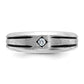 IB Goodman with Black Rhodium Mens Satin 1/20 carat Diamond Complete Ring - WBC