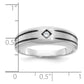 IB Goodman with Black Rhodium Mens Satin 1/20 carat Diamond Complete Ring - WBC