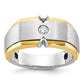 IB Goodman Two-tone Mens Polished and Satin Diamond Complete Ring - WBC