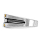 IBGoodman Two-tone with Black Rhodium Men's Polished Satin and Grooved 5-Stone 1/2 Carat AA Quality Diamond Ring - WBC