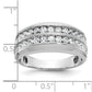 IBGoodman Men's Polished Satin and Grooved 2-Row 1 Carat AA Quality Diamond Ring - WBC