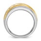 IBGoodman Two-tone Men's Polished and Grooved 7-Stone 1 1/2 Carat AA Quality Diamond Ring - WBC