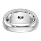 IBGoodman Two-tone Men's Polished and Grooved 7-Stone 1 1/2 Carat AA Quality Diamond Ring - WBC