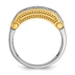 IBGoodman Two-tone Men's Polished Satin and Beaded 5-Stone 1/2 Carat AA Quality Diamond Ring - WBC