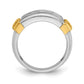 IBGoodman Two-tone Men's Polished and Textured 5-Stone 1 Carat AA Quality Diamond Ring - WBC