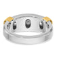 IBGoodman Two-tone Men's Polished and Textured 5-Stone 1 Carat AA Quality Diamond Ring - WBC