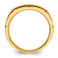 IBGoodman Two-tone Men's Polished Satin and Grooved 1/10 Carat AA Quality Diamond Ring - WBC