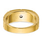 IBGoodman Two-tone Men's Polished Satin and Grooved 1/10 Carat AA Quality Diamond Ring - WBC