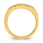 IBGoodman Two-tone Men's Polished and Grooved 5-Stone 1/4 Carat AA Quality Diamond Ring - WBC