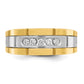 IBGoodman Two-tone Men's Polished and Grooved 5-Stone 1/4 Carat AA Quality Diamond Ring - WBC