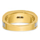 IBGoodman Two-tone Men's Polished and Grooved 5-Stone 1/4 Carat AA Quality Diamond Ring - WBC