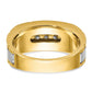 IBGoodman Two-tone Men's Polished and Satin 5-Stone 1/2 Carat AA Quality Diamond Ring - WBC